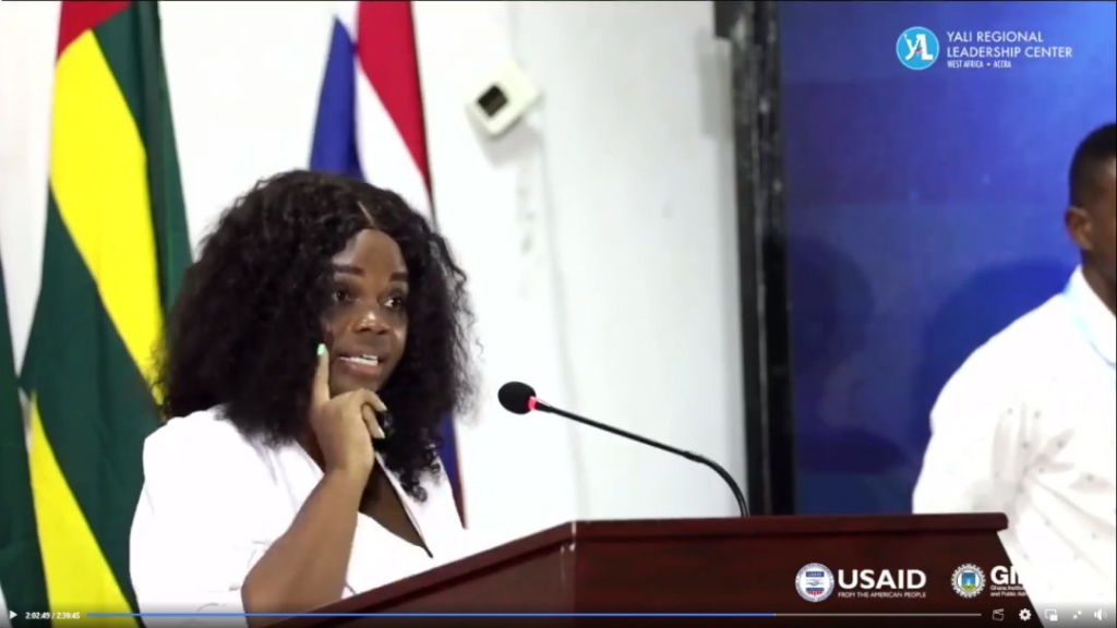 Sharing the message of TechLead (Technology Leadership) at YALI Homecoming Event