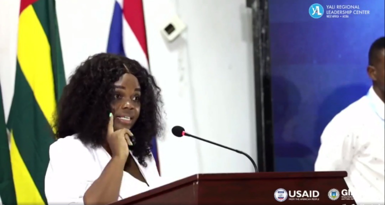 Sharing the message of TechLead (Technology Leadership) at YALI Homecoming Event